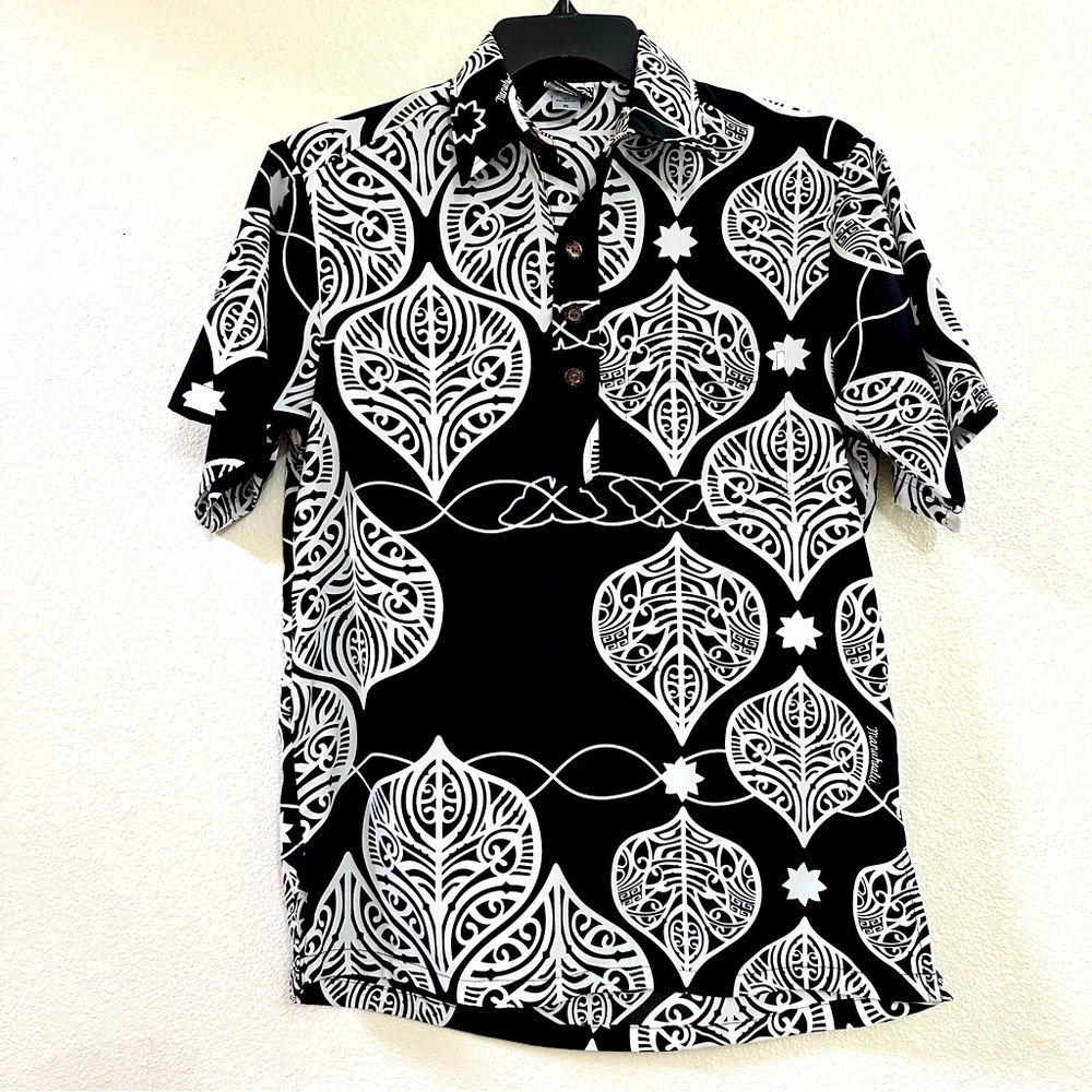 MANUHEALII tribal paisley print pullover Aloha Hawaiian Shirt